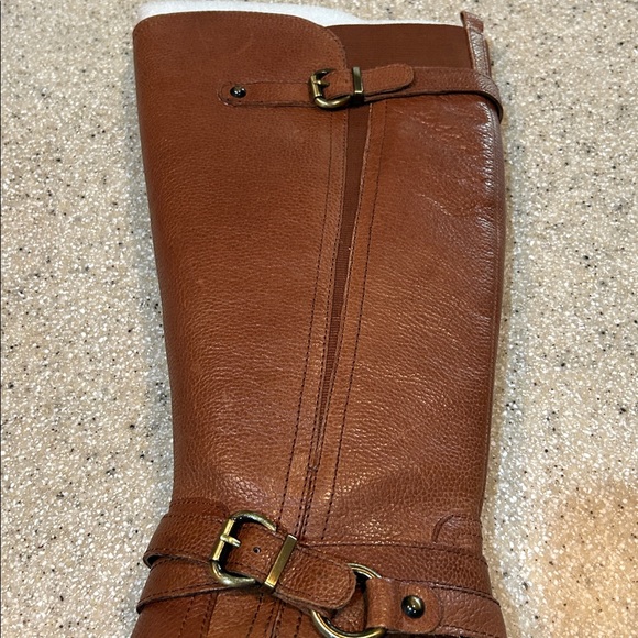 NIB WIDE CALF 8M Naturalizer Leather N5 Comfort Jodee Light Brown Riding Boots - Picture 14 of 15
